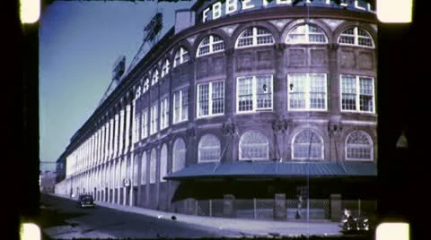 EBBETS FIELD Baseball Stadium NYC 1940s Vintage 16mm Film Home Movie 8mm Stock-Footage 12290807