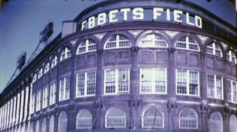 EBBETS FIELD Baseball Stadium NYC 1940s Vintage 16mm Film Home Movie 4784 Stock Footage 12290998