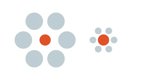 Ebbinghaus illusion Stock Footage 127774093