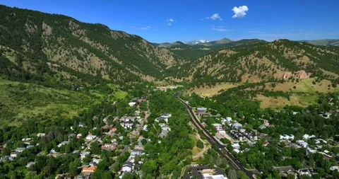 Eben G Fine Park Boulder Creek early morning sunrise tube to work day Boulder Stock Footage 316573577