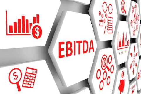 EBITDA concept cell background 3d illustration Stock Illustration
