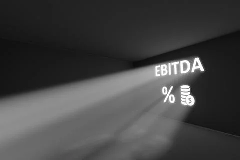 EBITDA rays volume light concept 3d illustration Stock Illustration