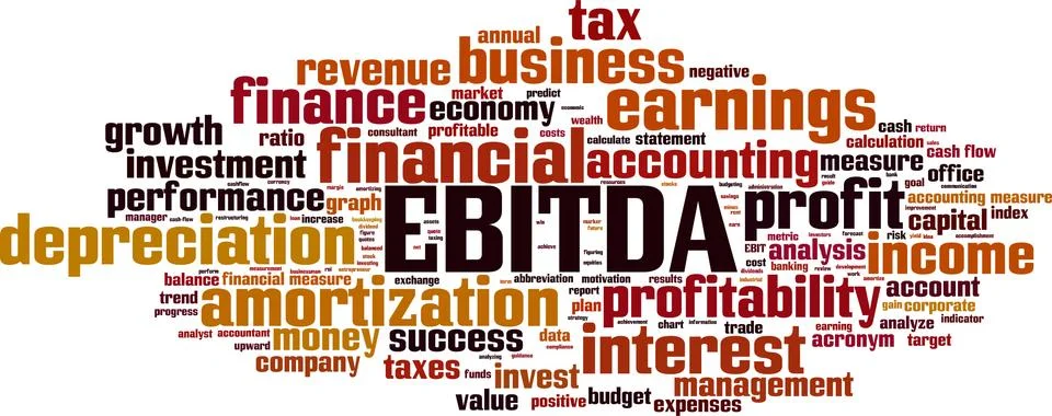 EBITDA word cloud Stock Illustration