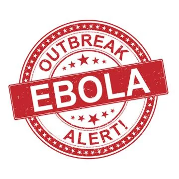 Ebola alert eubber stamp on a white background Stock Illustration