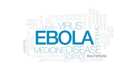 Ebola animated word cloud, text design animation. Kinetic typography. Stock Footage 78494908