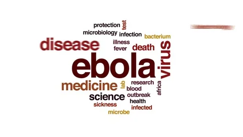 Ebola animated word cloud, text design animation. Stock Footage 78642583