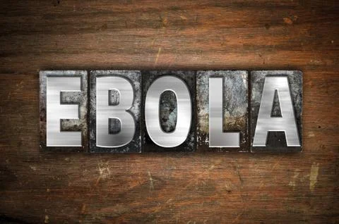 Ebola Concept Metal Letterpress Type Stock Illustration