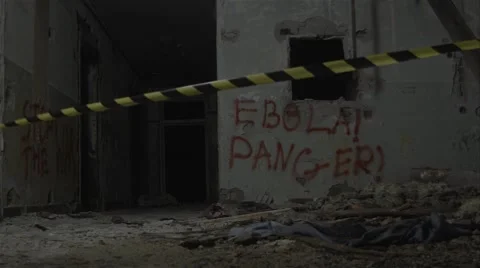 Ebola Danger! Disinfaction Of A Building Stock Footage 44903378