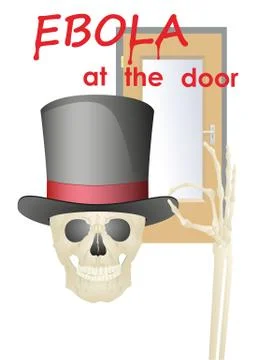 Ebola at the door Stock Illustration