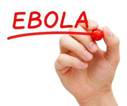 Ebola red marker Stock Illustration
