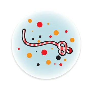 Ebola virus disease under the microscope. vector illustration Illustrazione stock