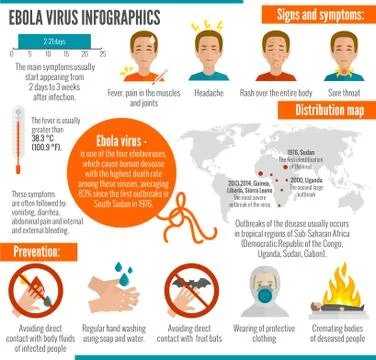 Ebola virus infographics Stock Illustration