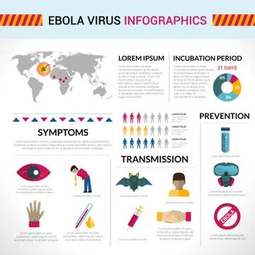 Ebola virus infographics Stock Illustration