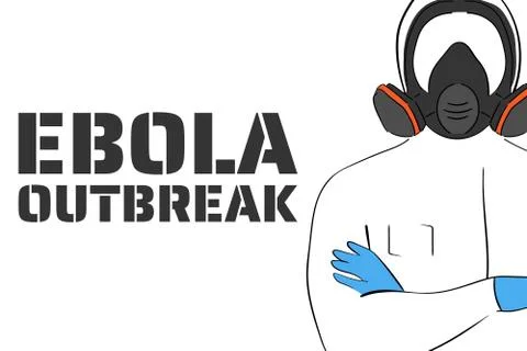 Ebola virus outbreak concept. Template for background, banner, poster with text Stock Illustration