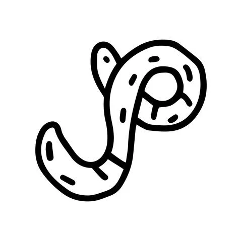 Ebolavirus black line vector doodle icon design Stock Illustration