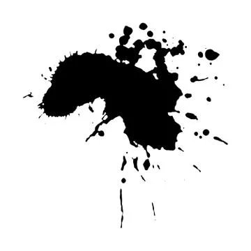 Ebony ink blob Stock Illustration