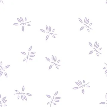 Ebony leaf glyph seamless pattern Stock Illustration