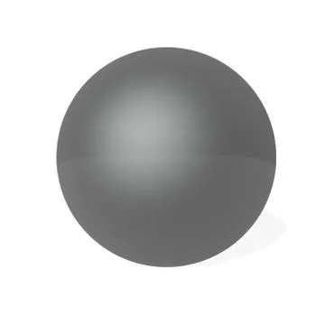 Ebony sphere - 3D render Stock Illustration