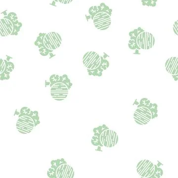 Ebony wood glyph seamless pattern Illustrazione stock
