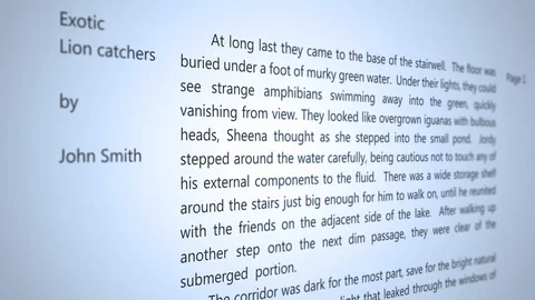 Ebook animation panning over text on screen -modern tint- V1 Stock Footage 102355393
