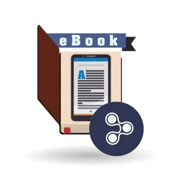 EBook  design. reading icon. White background , vector illustration イラスト素材