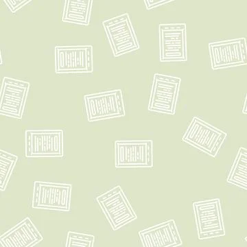 Ebook digital device line seamless pattern 库存插图