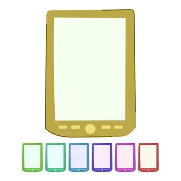 Ebook e-reader vector cartoon graphic Stock Illustration