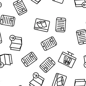 Ebook Electronic Tool Vector Seamless Pattern イラスト素材