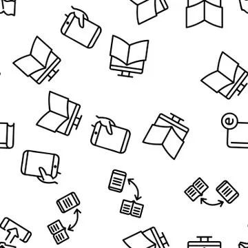 Ebook Electronic Tool Vector Seamless Pattern イラスト素材
