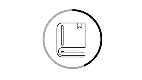 Ebook Icon with Loading Bar as a symbol of Uploading or downloading a digit.. Stock Footage 305670403