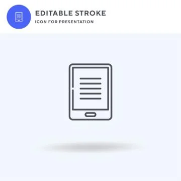 Ebook icon vector, filled flat sign, solid pictogram isolated on white, logo 스톡 일러스트