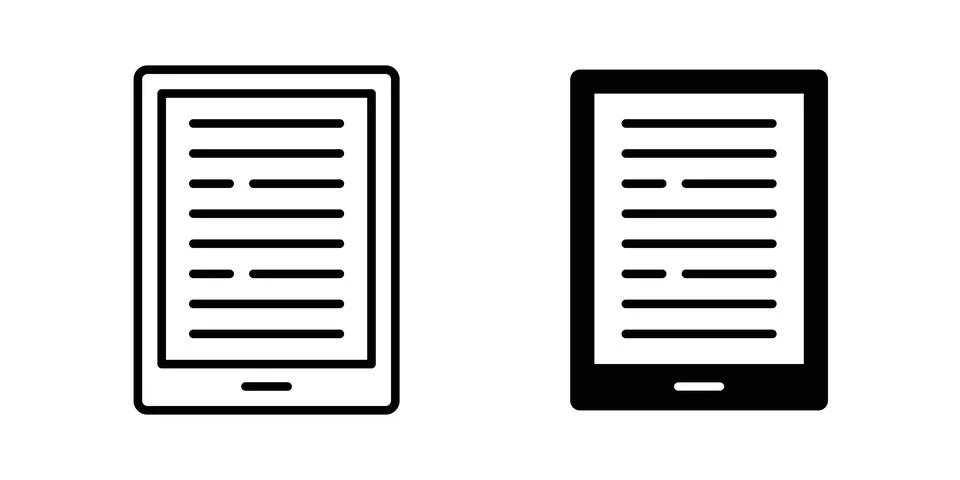 Ebook icon for web projects Stock Illustration
