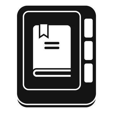Ebook knowledge icon simple vector. Digital book Illustrazione stock