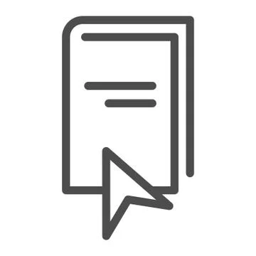 Ebook line icon. Elearning vector illustration isolated on white. Electronic Stock Illustration