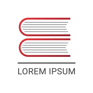 Ebook logo design template Stock Illustration