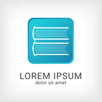 Ebook logo design template Stock Illustration