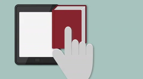 Ebook reader concept Video stock 60592278