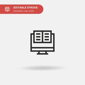 Ebook Simple vector icon. Illustration symbol design template for web mobile  Stock Illustration