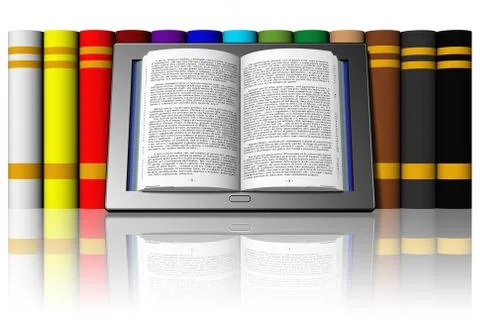 Ebook Tablet Books Illustrazione stock