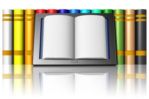 Ebook Tablet Books イラスト素材