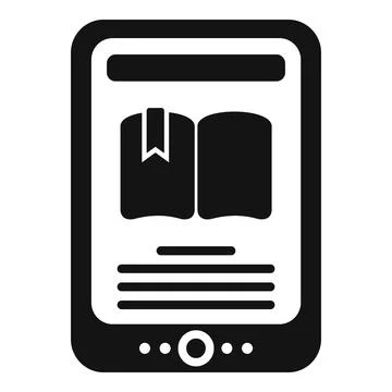 Ebook tablet icon simple vector. Digital book Stock Illustration