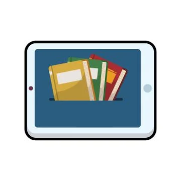 Ebook tablet online reading internet icon. Vector graphic Stock Illustration