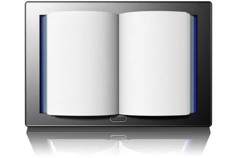 Ebook Tablet Textbook 스톡 일러스트
