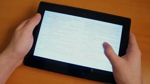 Ebook On Touch Screen Tablet Видео 18173996