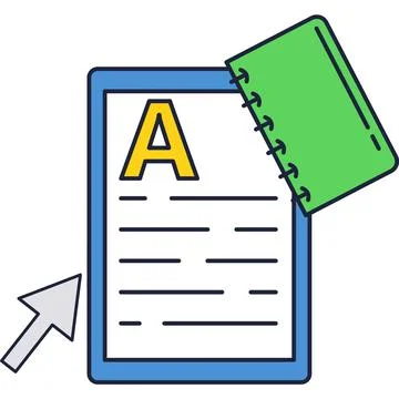Ebook vector digital book icon e-library app Stock Illustration