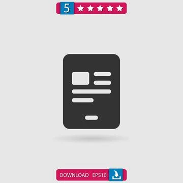 Ebook vector icon Stock Illustration