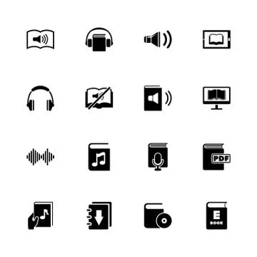 Ebooks - Flat Vector Icons Stock Illustration