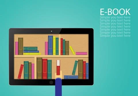 EBooks in the Internet store 库存插图
