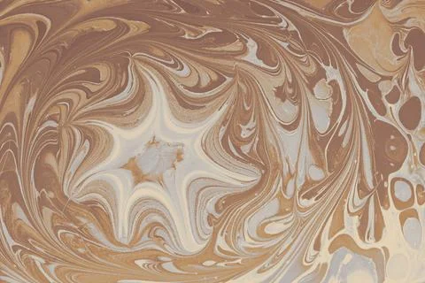 Ebru marble conch effect surface pattern design for print Stock Illustration