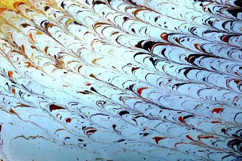 Ebru marble conch effect surface pattern design for print Stock Illustration